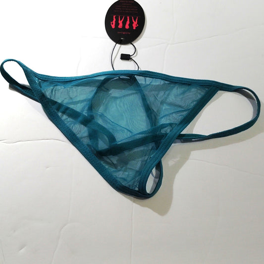 Avidlove Triangle Strappy G‑String – Teal – Size Small – NWT