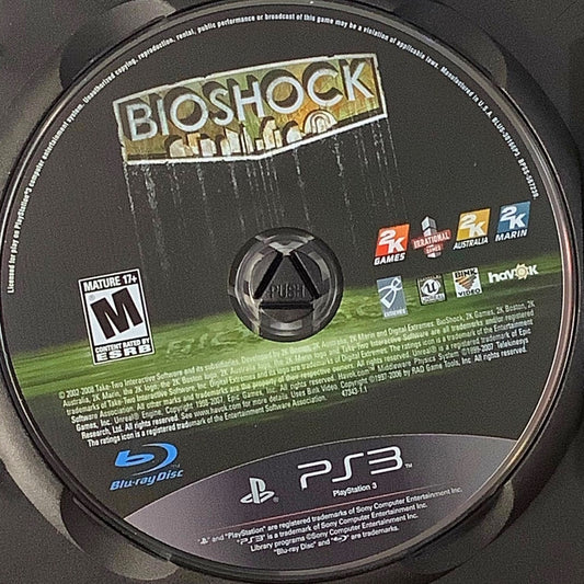 Bioshock - Playstation 3, PS3 Game, EUC, Disc Only - October 2008