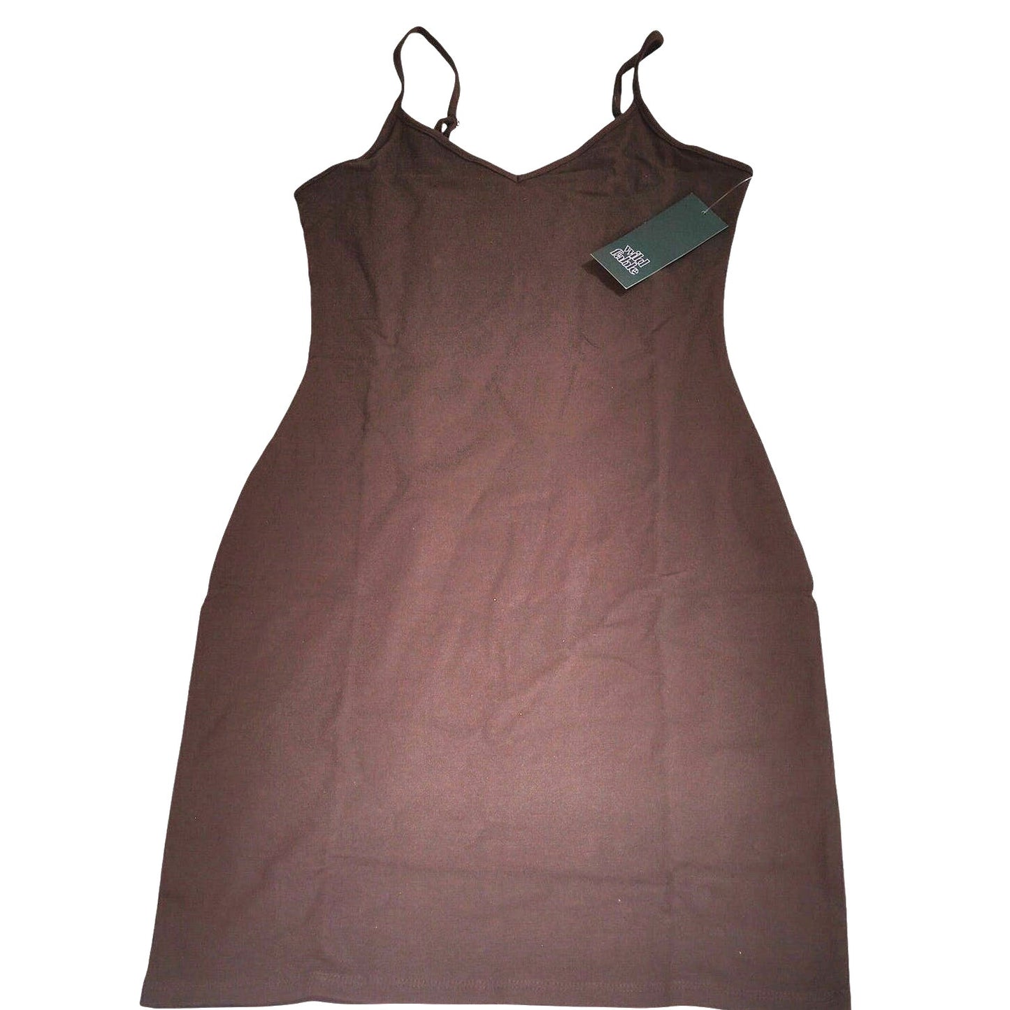 Wild Fable Women’s Strappy Bodycon Knit Dress Dark Brown Small