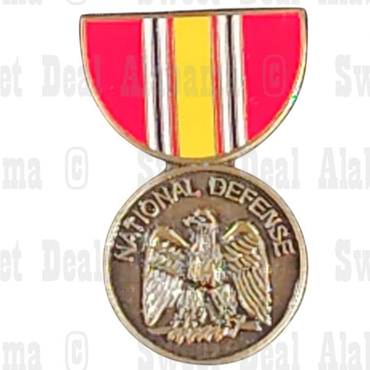 National Defense Mini Medal Hat, Lapel Collectors Pin 1-1/8"H x 3/4"W