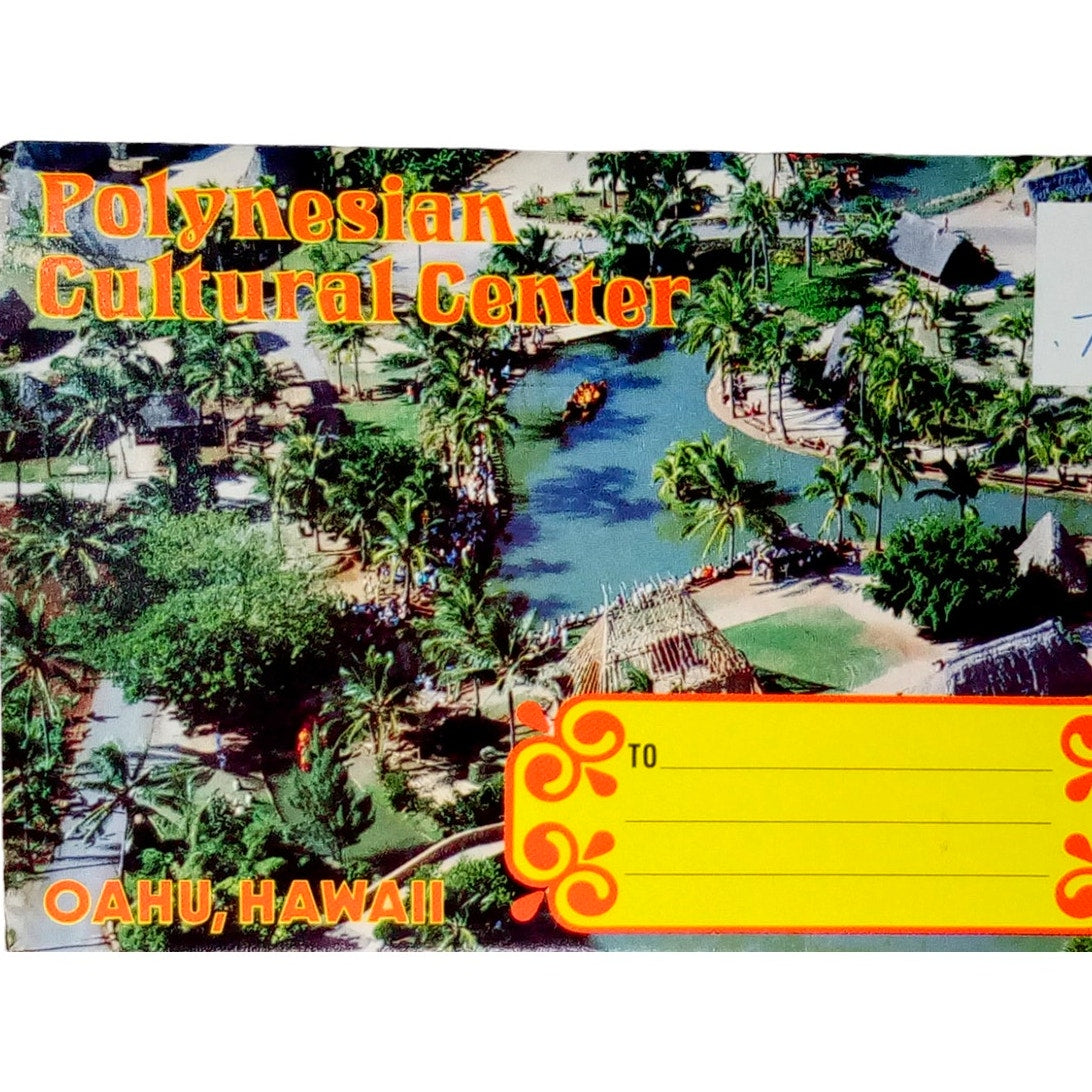 Folding Card, 12 Views, Polynesian Cultural Center, Oahu, HI, 4" x 6", Vintage