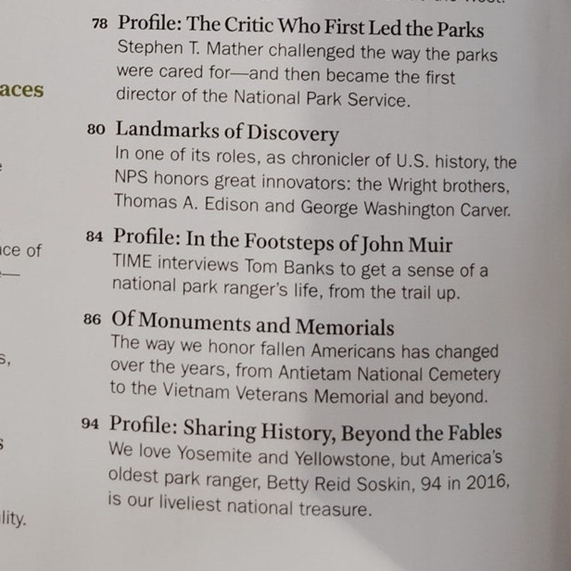 TIME America's National Parks 100 Years Special Edition Magazine 2016 NPS