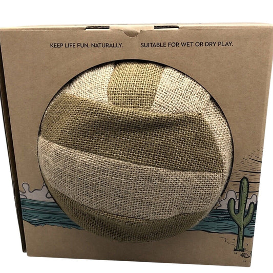 Waboba Eco-Friendly Volleyball Jute Plant Rubber Tree Sustainable Fun, 9.25"D