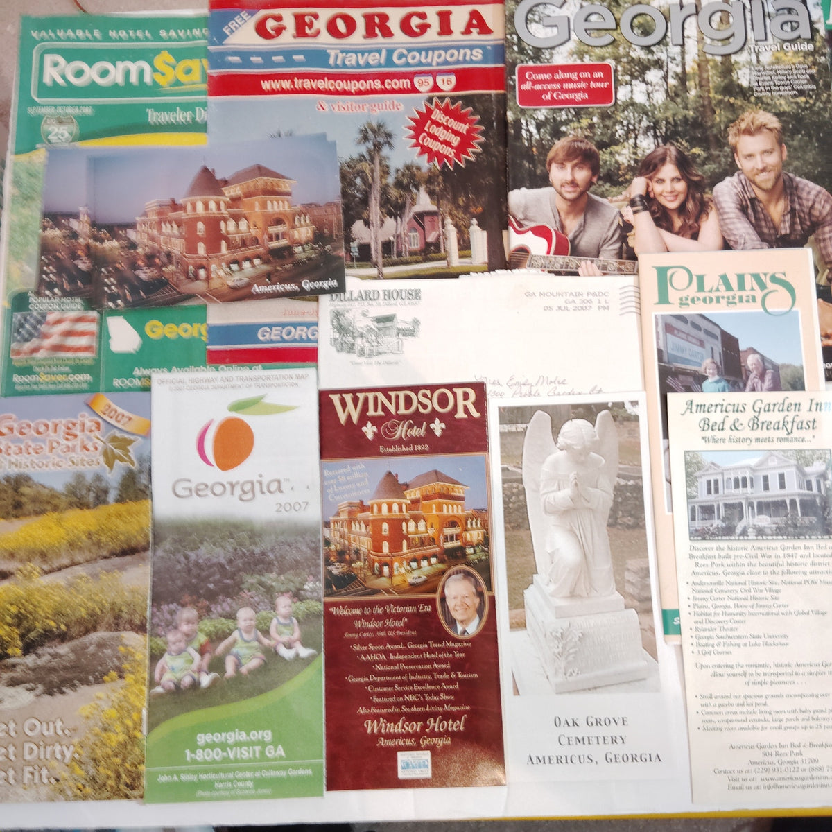 Vintage 2007 Georgia Tourism Ephemera Collection - Brochures, Guides & Souvenirs