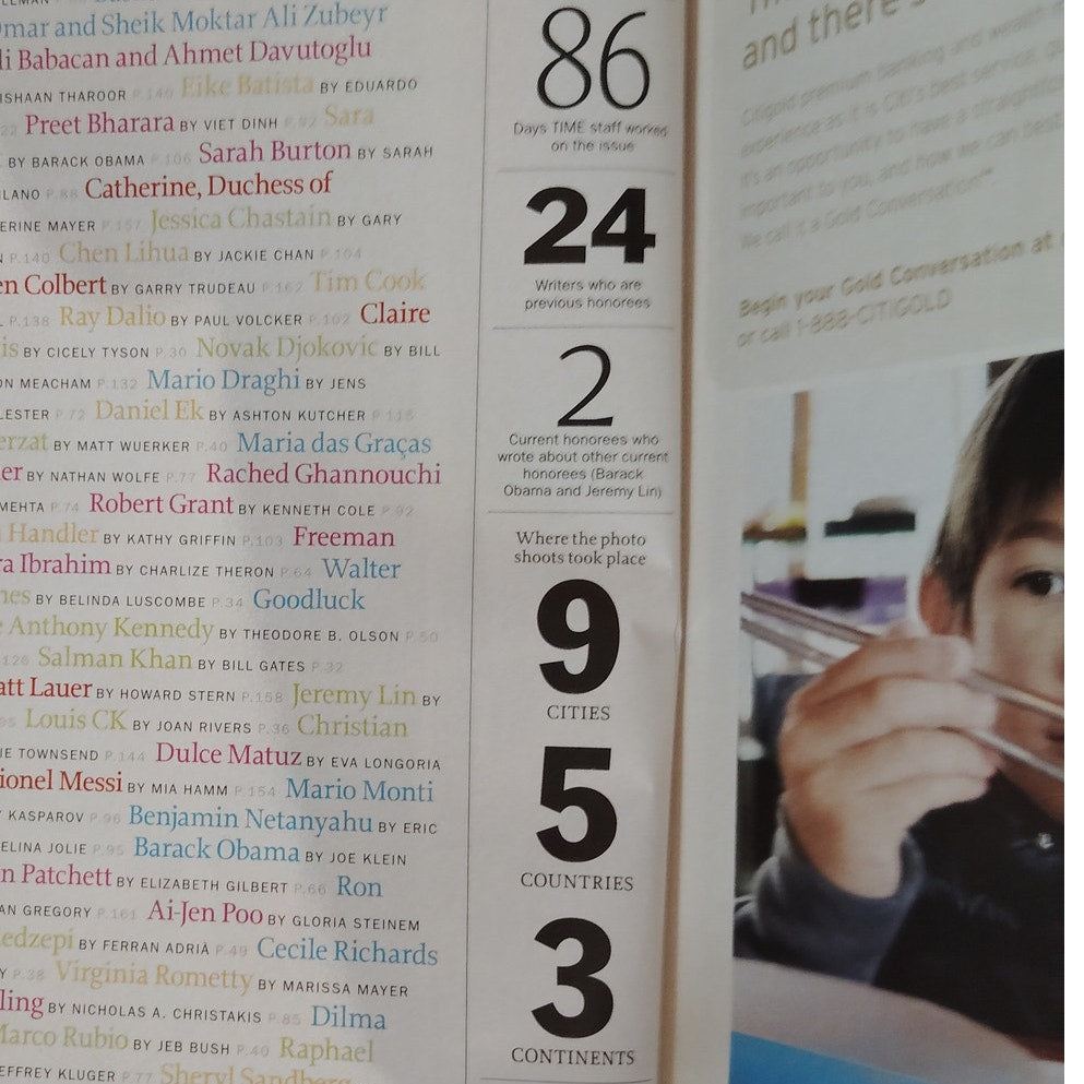 TIME Mag April 30 2012 100 Most Influential People -Obama Clinton Buffett Tebow