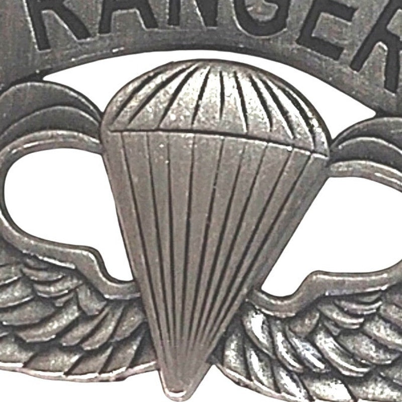 U.S. Army Airborne Ranger Paratrooper Wings Novelty Pin Silver Tone 1‑1/4" × 1"