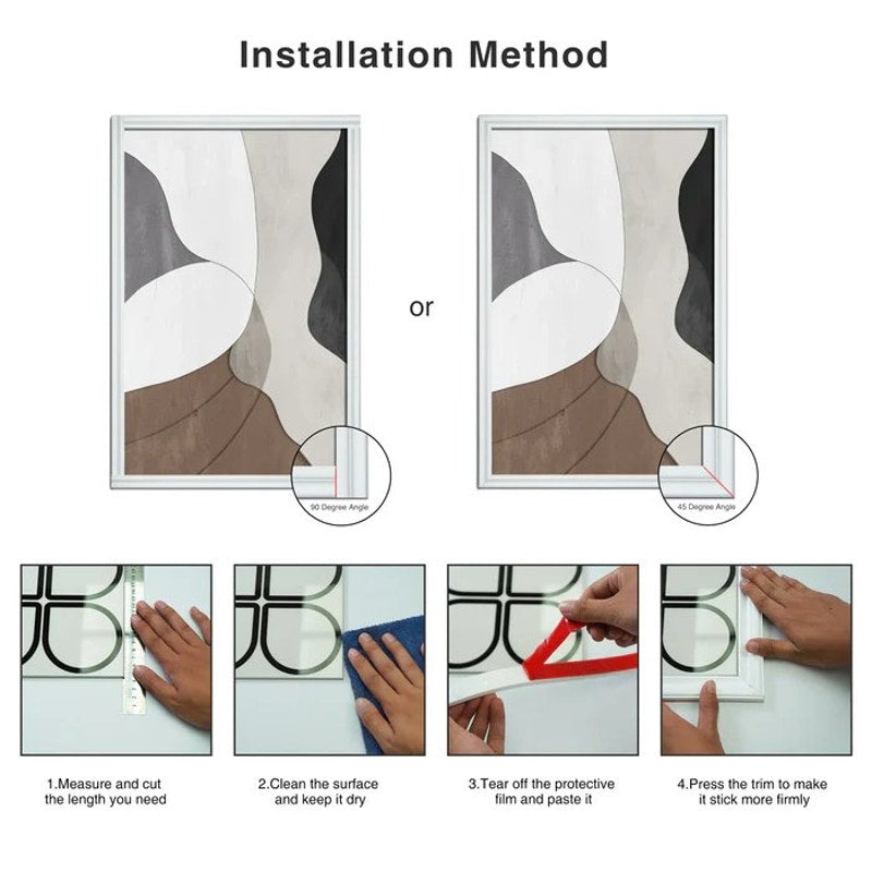 White Peel‑and‑Stick Molding Trim 16.4 Ft × 1.26" × 0.43" Waterproof – NIP