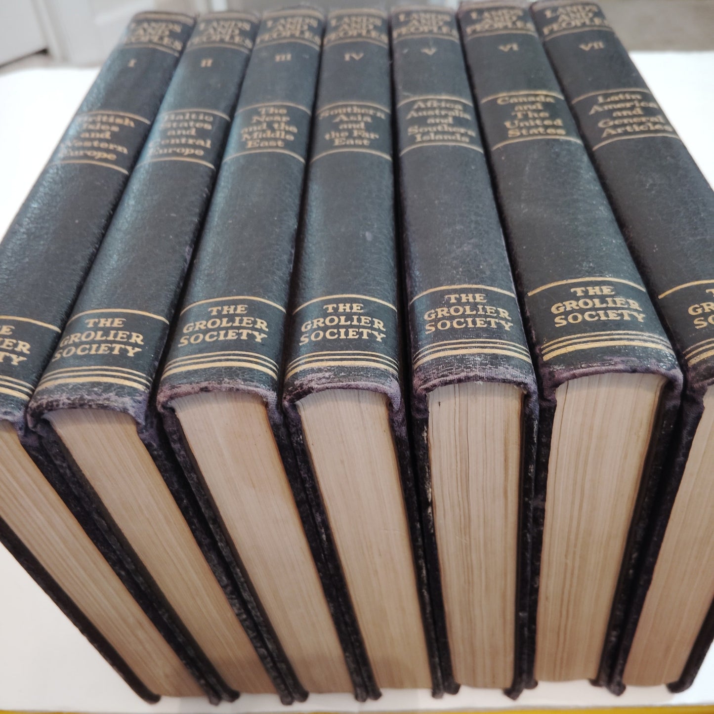Lands & Peoples: The World in Color - Grolier Society 7 Vol Set 1940s-60s