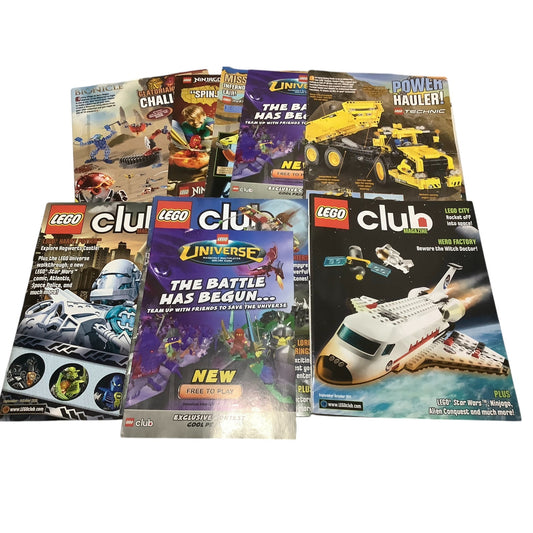 Lot of Back Issues Lego Club Magazines, from 2009-2012 Pictured