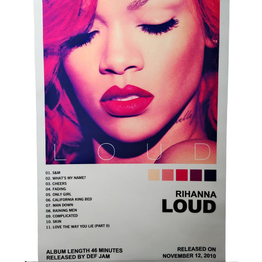Rihanna Loud Album Cover Canvas Print Poster, Pop R&B Music Wall Art Print, 12x16" Unframed