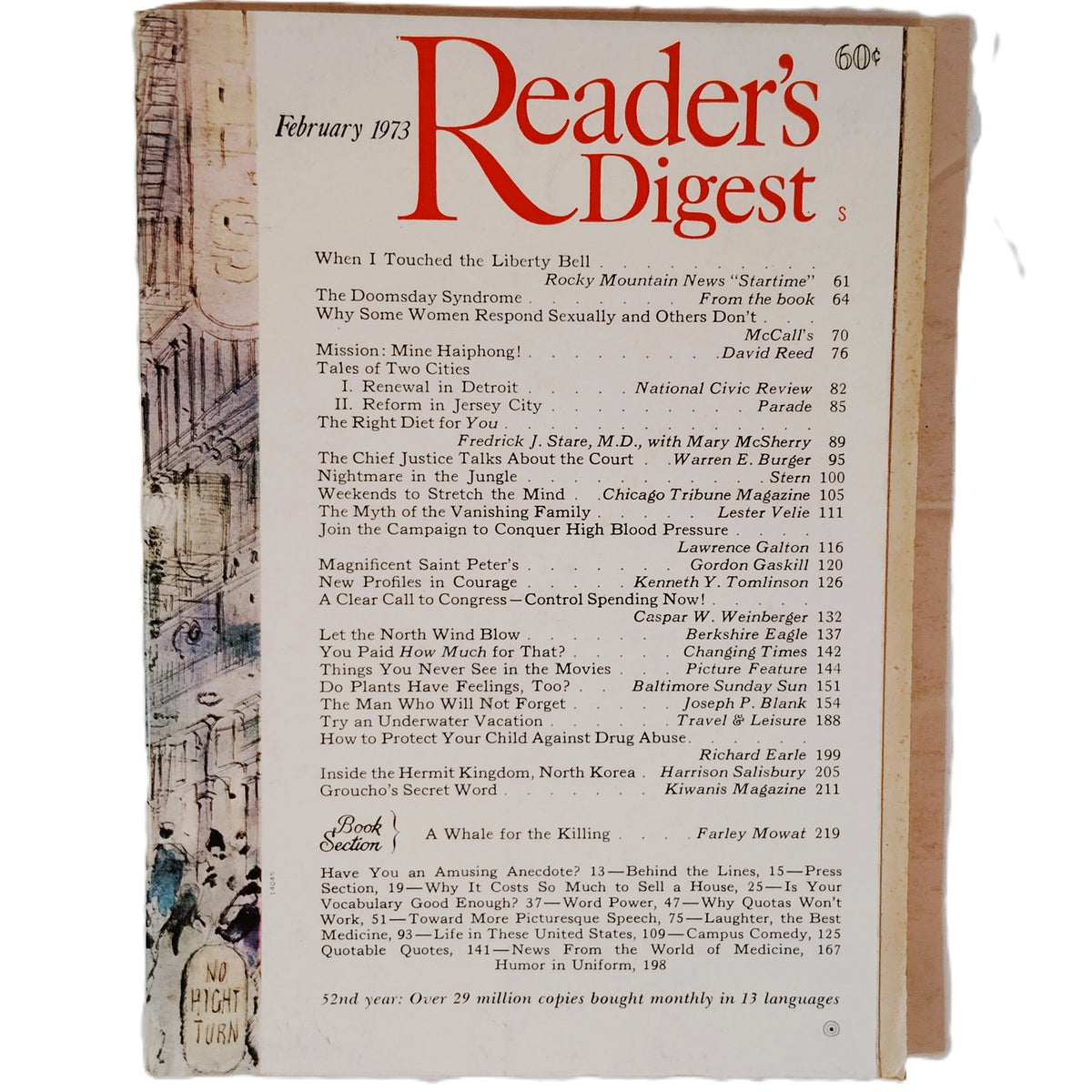 Reader's Digest February 1973 Vintage Magazine Magnificent St Peter's Back Issue