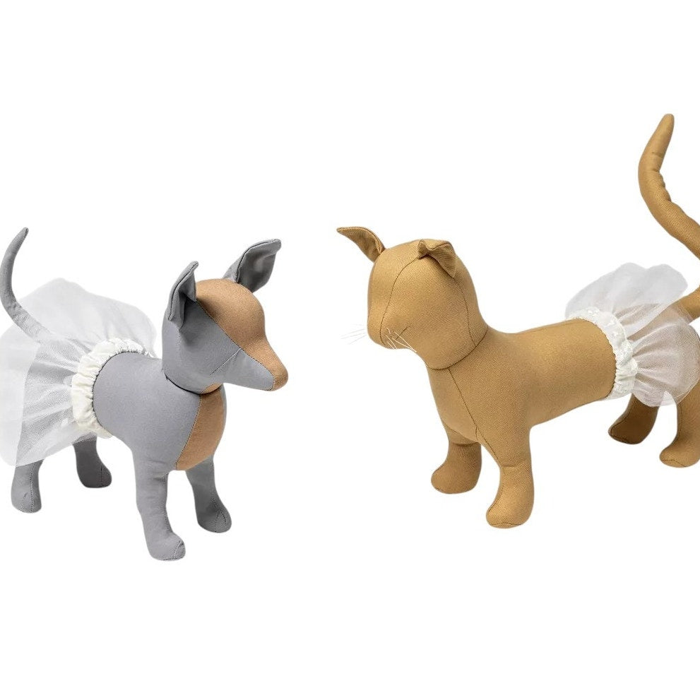 Wedding Collection Dog/Cat Tutu White S/M (Up to 40 lbs / 16–23" Chest)