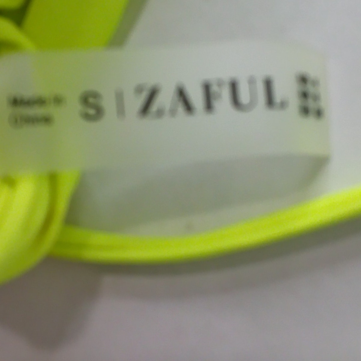 Zaful Neon Yellow Bikini Top Knot Front Bright Solid Adjustable Straps S (US 4)