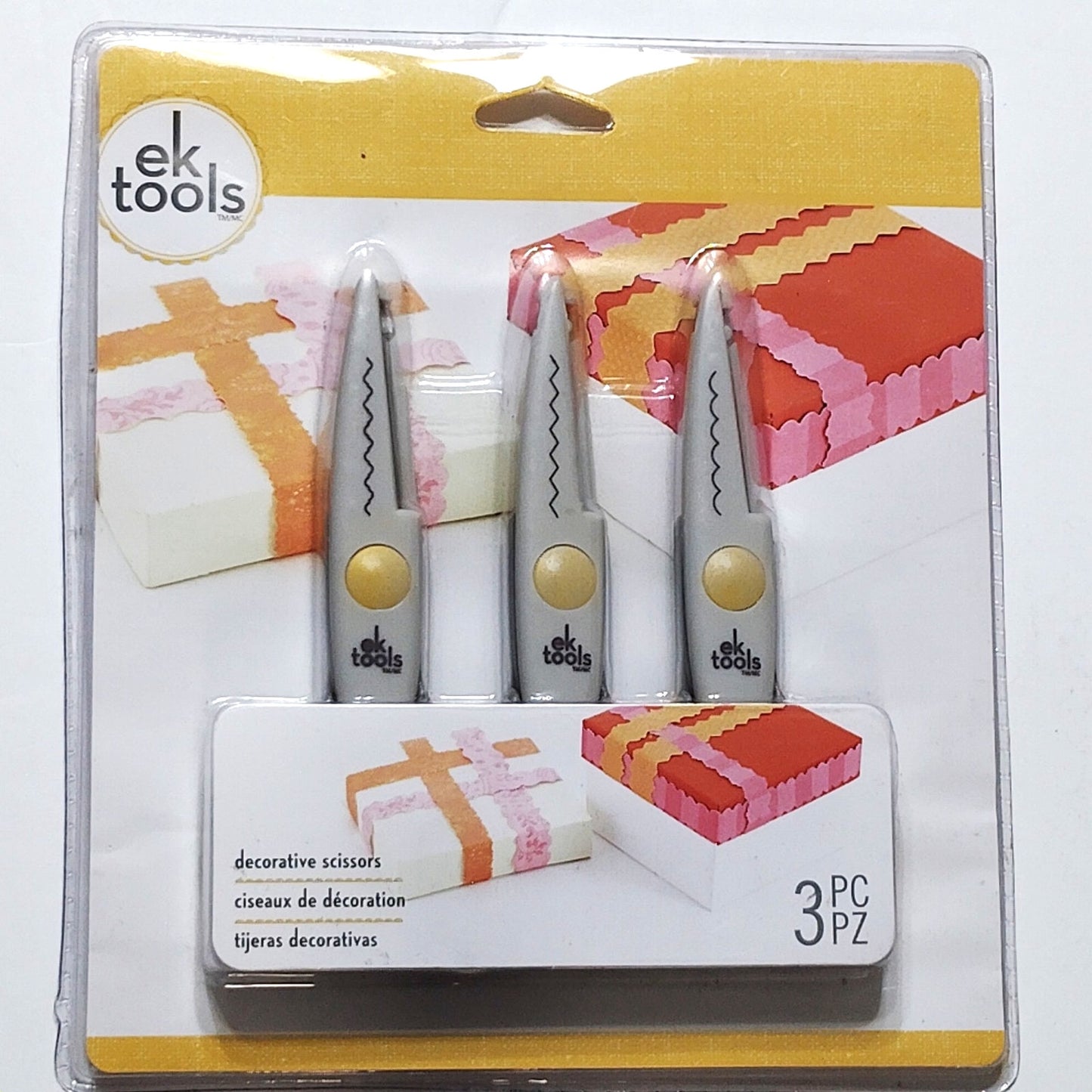 EK Tools Craft Scissors Set Border Scallop Ribbon Craft Scrapbook L/R Hand