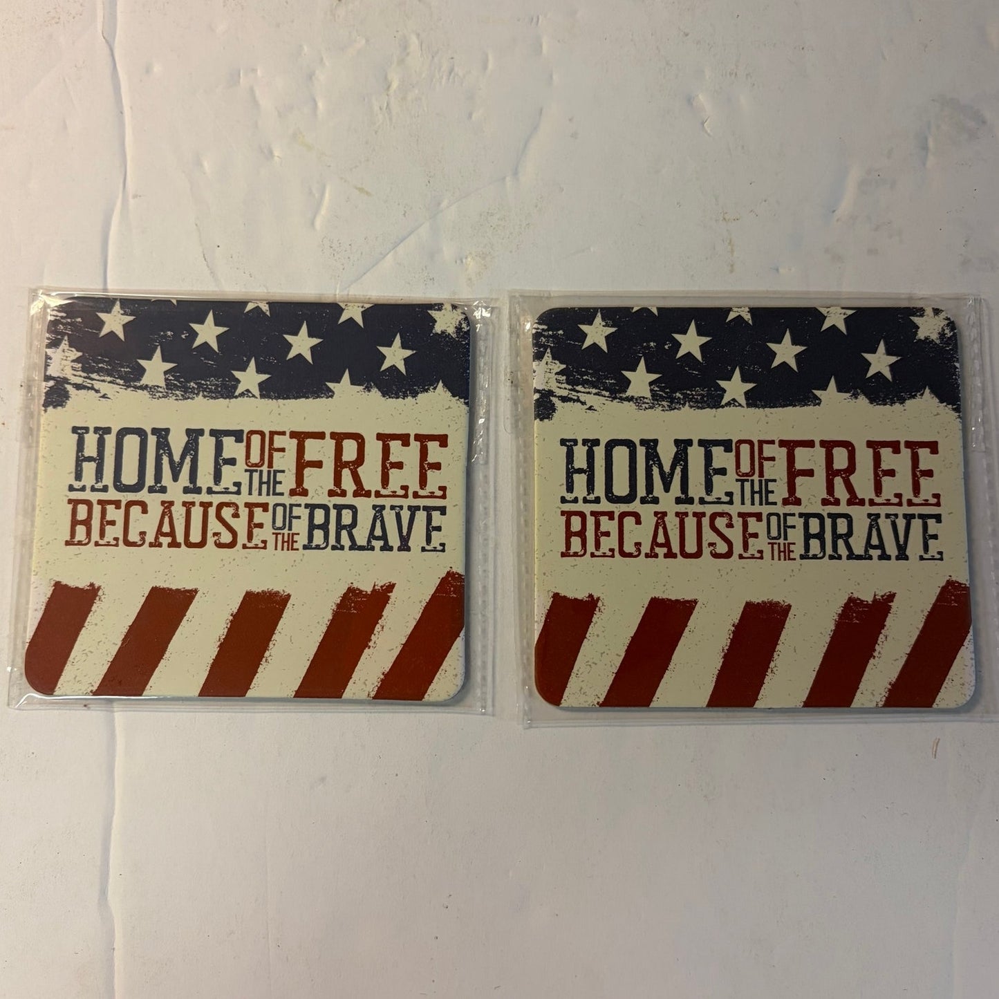 VFW 'Home of the Free Because of the Brave' Coasters (Set of 4)