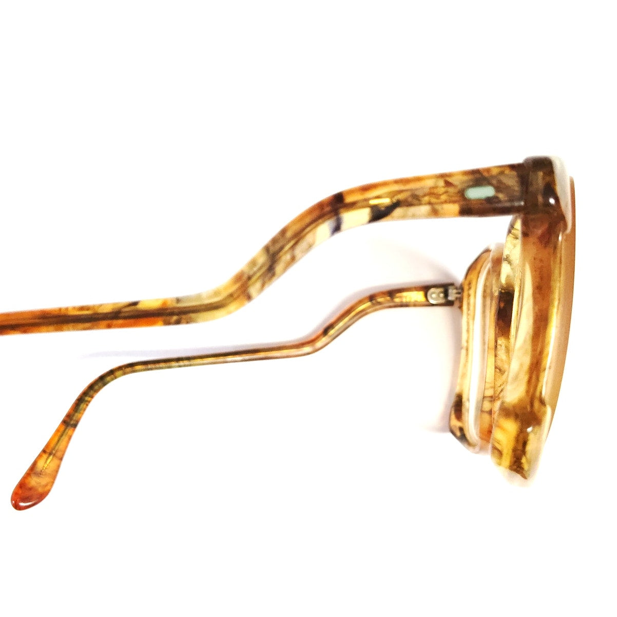 VTG Farah 4160 Oversized Amber Demi‑Tortoiseshell Eyeglass Frames Hong Kong