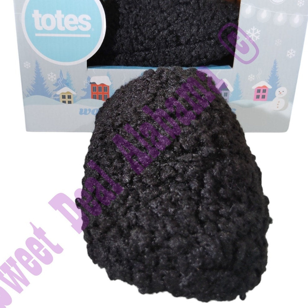 Totes Women's Cozy Slippers, Memory Foam Slippers, Size L (8-9) , Black #34544