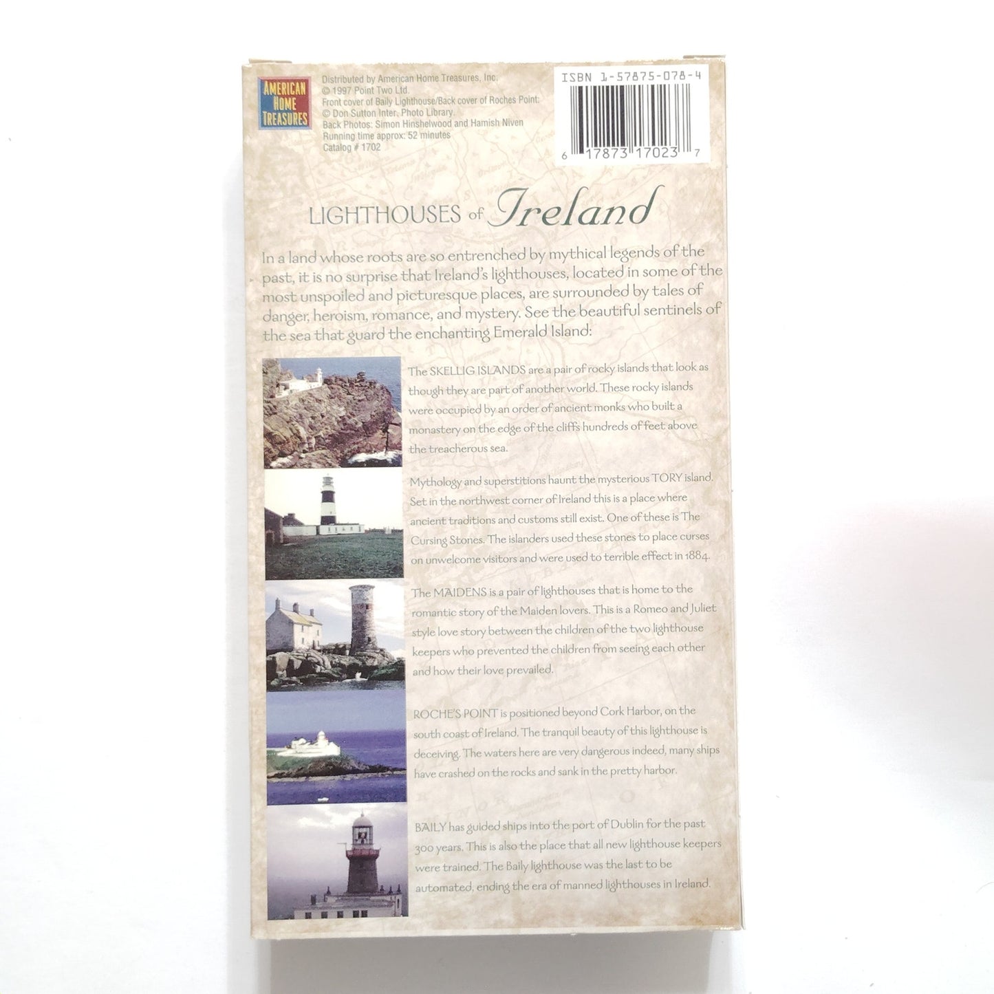 Lighthouses of Ireland Sentinels of the Sea 2‑Tape VHS Boxed Set 1997 Documentary