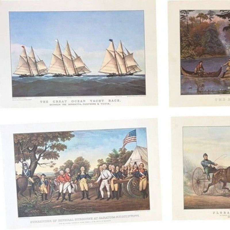 1961 The Travelers Insurance Currier & Ives Calendar - Frameable Illustrations