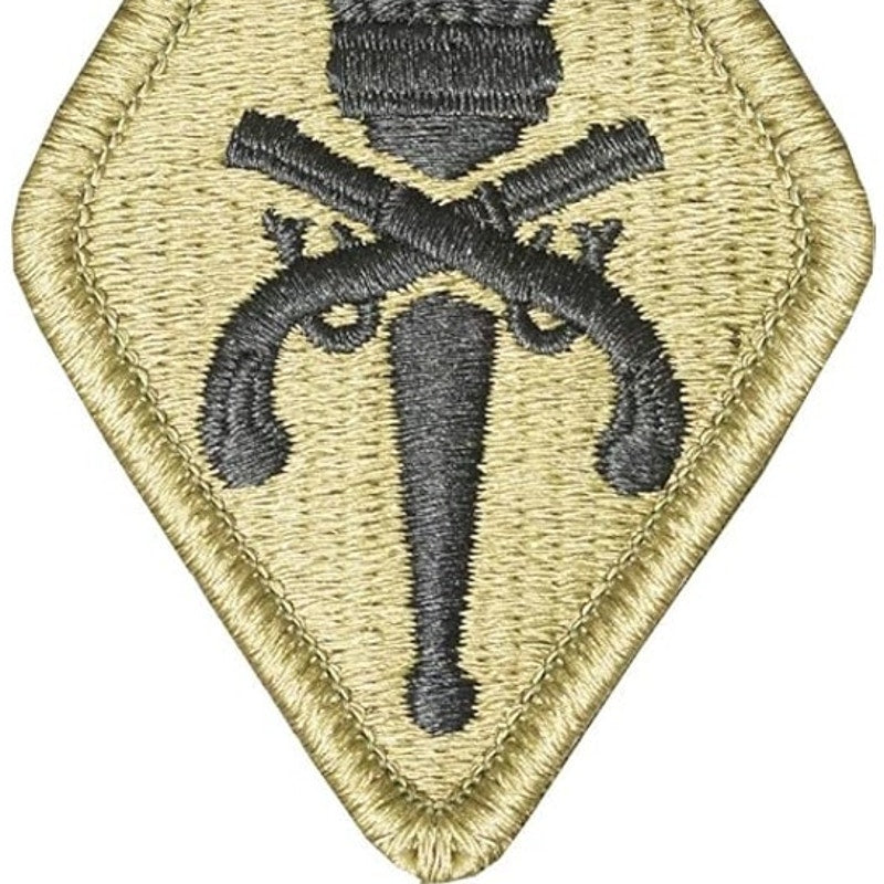 US Army Military Police School Patch OCP Scorpion Hook Back 3" × 2"