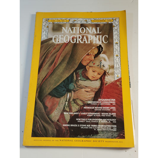 National Geographic Magazine – September 1968, Afghanistan, Brazil, Rhode Island
