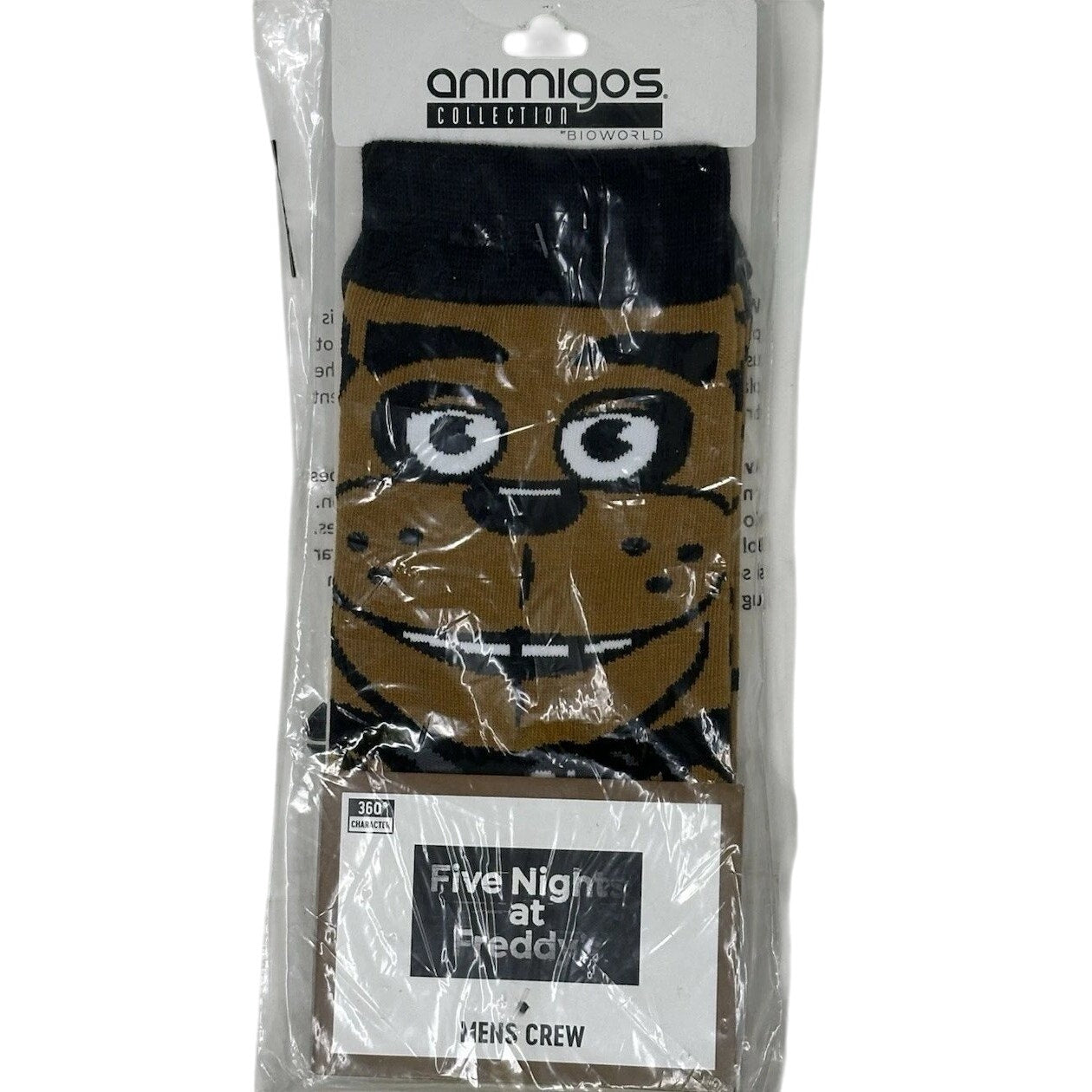 Five Nights at Freddy's Freddy Fazbear Animigos 360 Character Socks, Crew Length