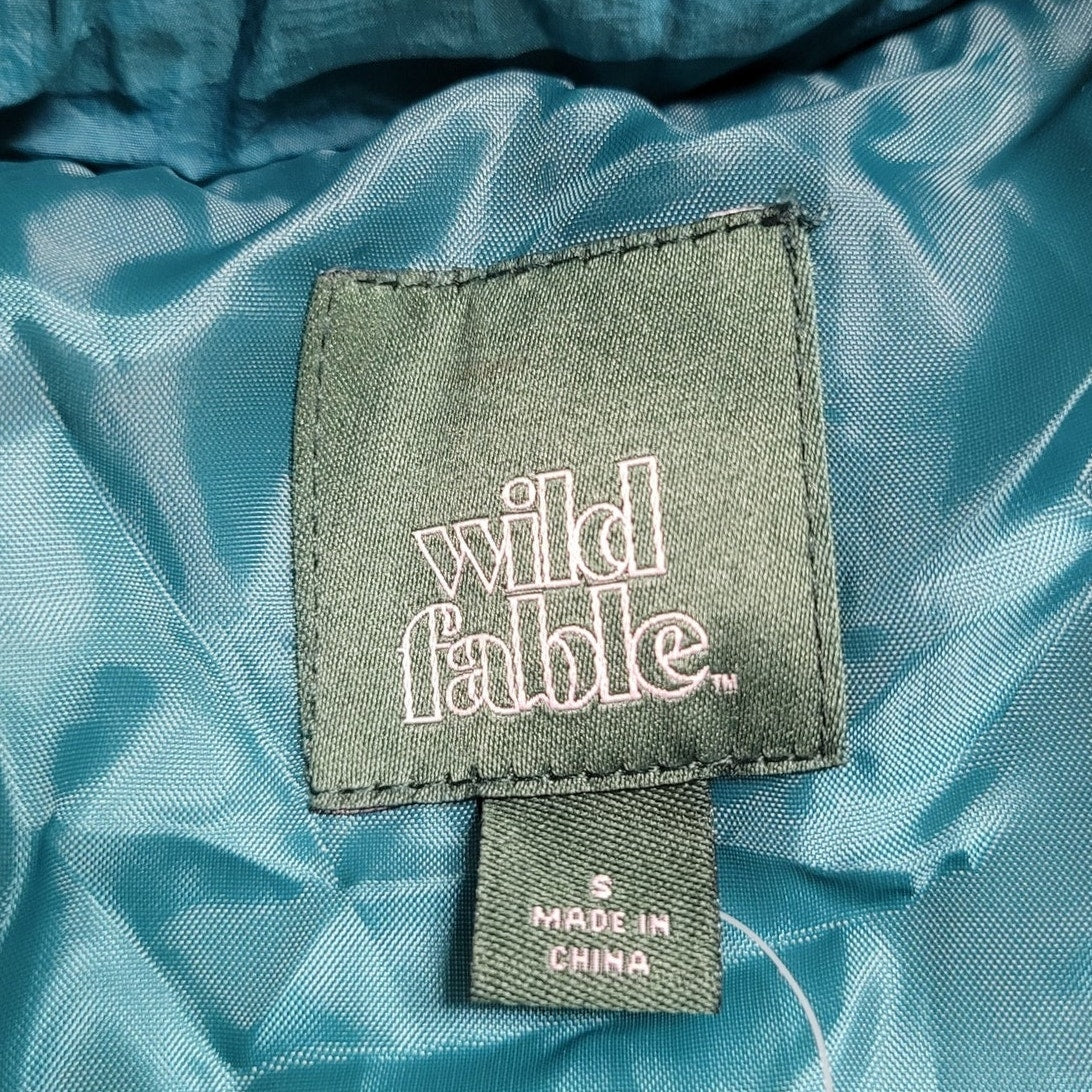 Women's Oversized Puffer Vest, Wild Fable, Green Color Block, Small (4-6)