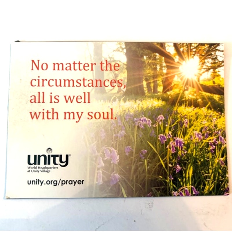 Inspirational Fridge Magnet All Is Well With My Soul Unity Forest Scene 4.25x3