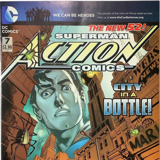 DC, The New 52, Superman Action Comic #7, City in a Bottle, May 2012, NM 9.4