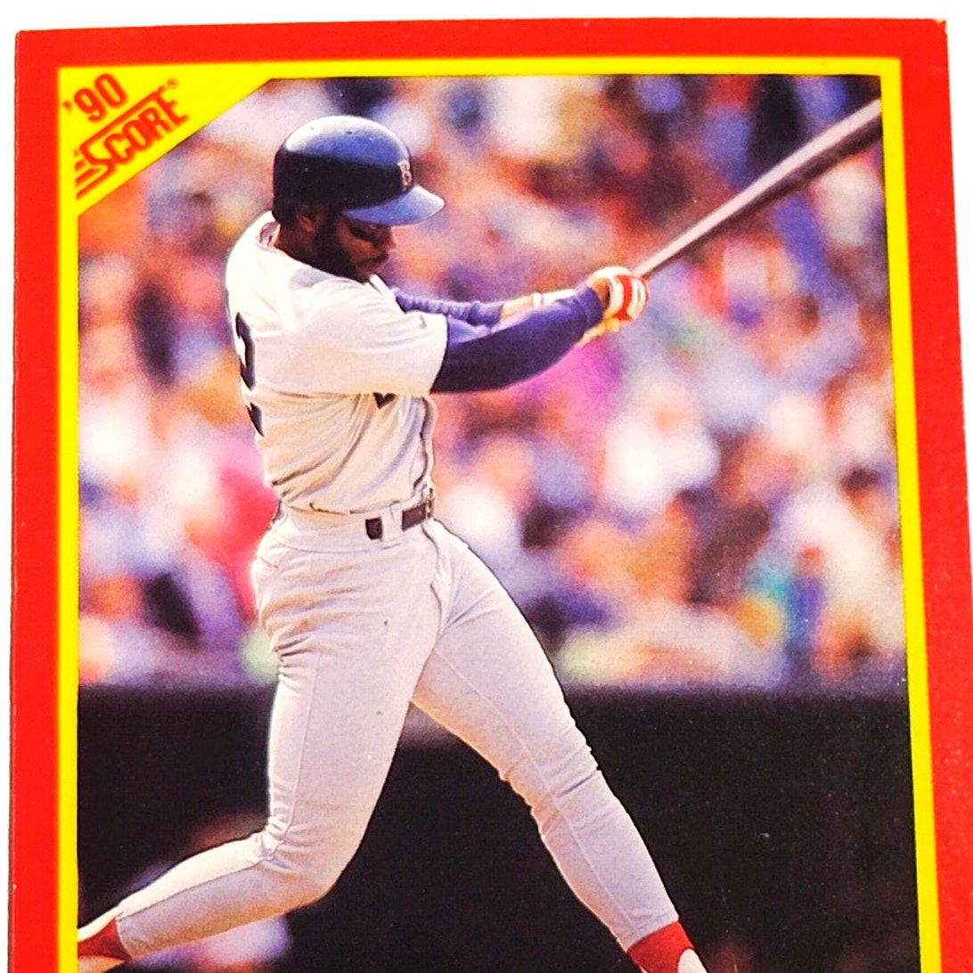 1990 Score Ellis Burks #340 Boston Red Sox Outfielder MLB Baseball EX