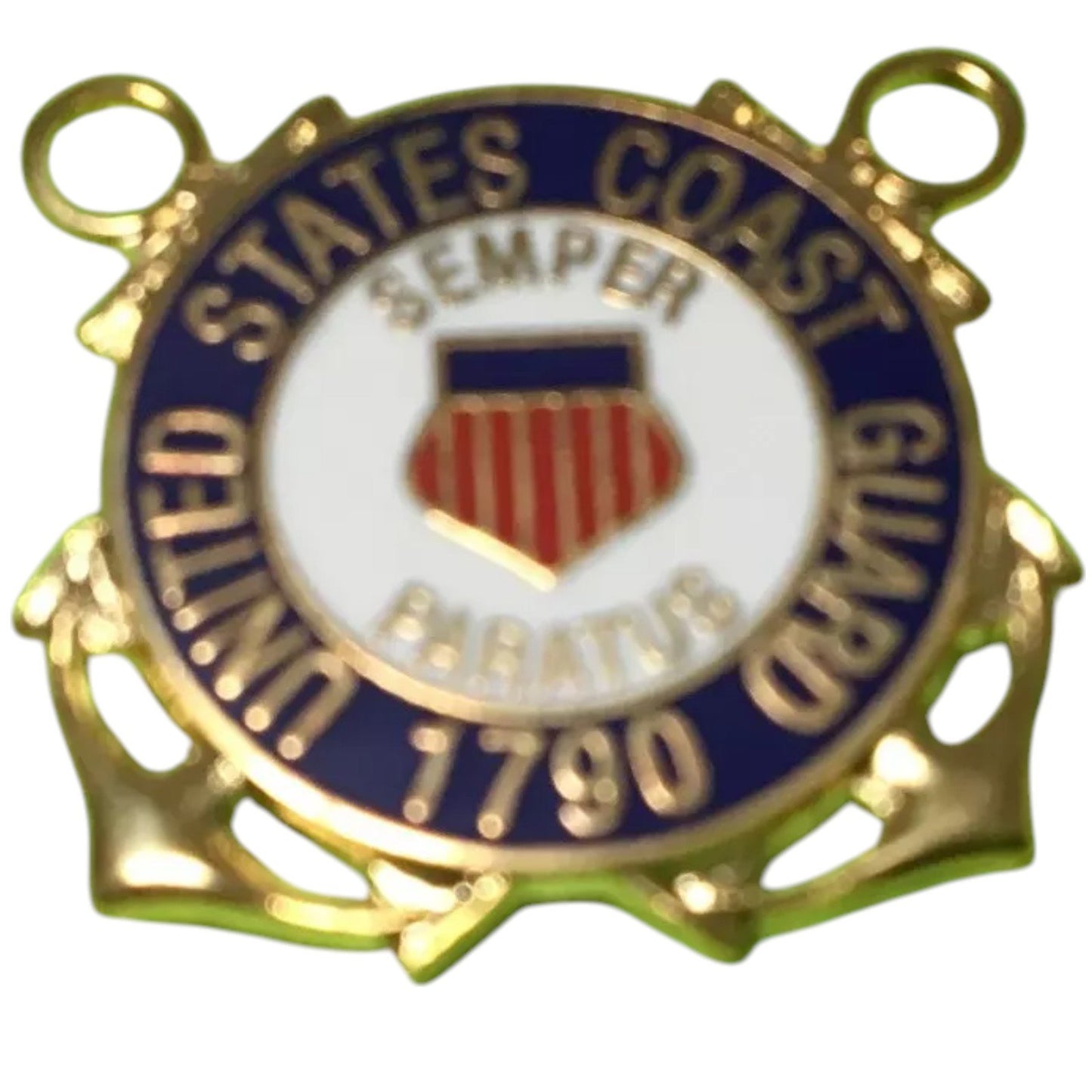 U.S. Coast Guard Tie Tac 1/2" x 1/2" w/ Coast Guard Emblem - Semper Paratus -