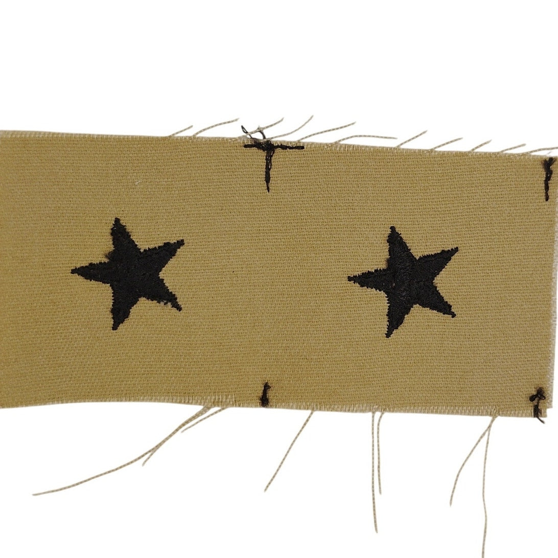 VTG US Army Brigadier General 1 Star Rank Patch Strip – Desert Tan Black Sew-On