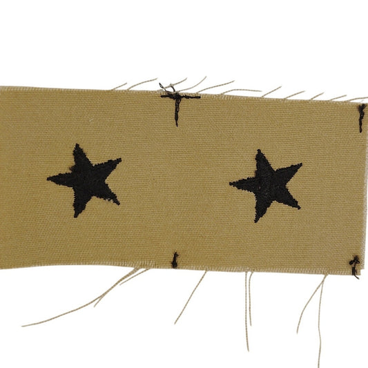 VTG US Army Brigadier General 1 Star Rank Patch Strip – Desert Tan Black Sew-On