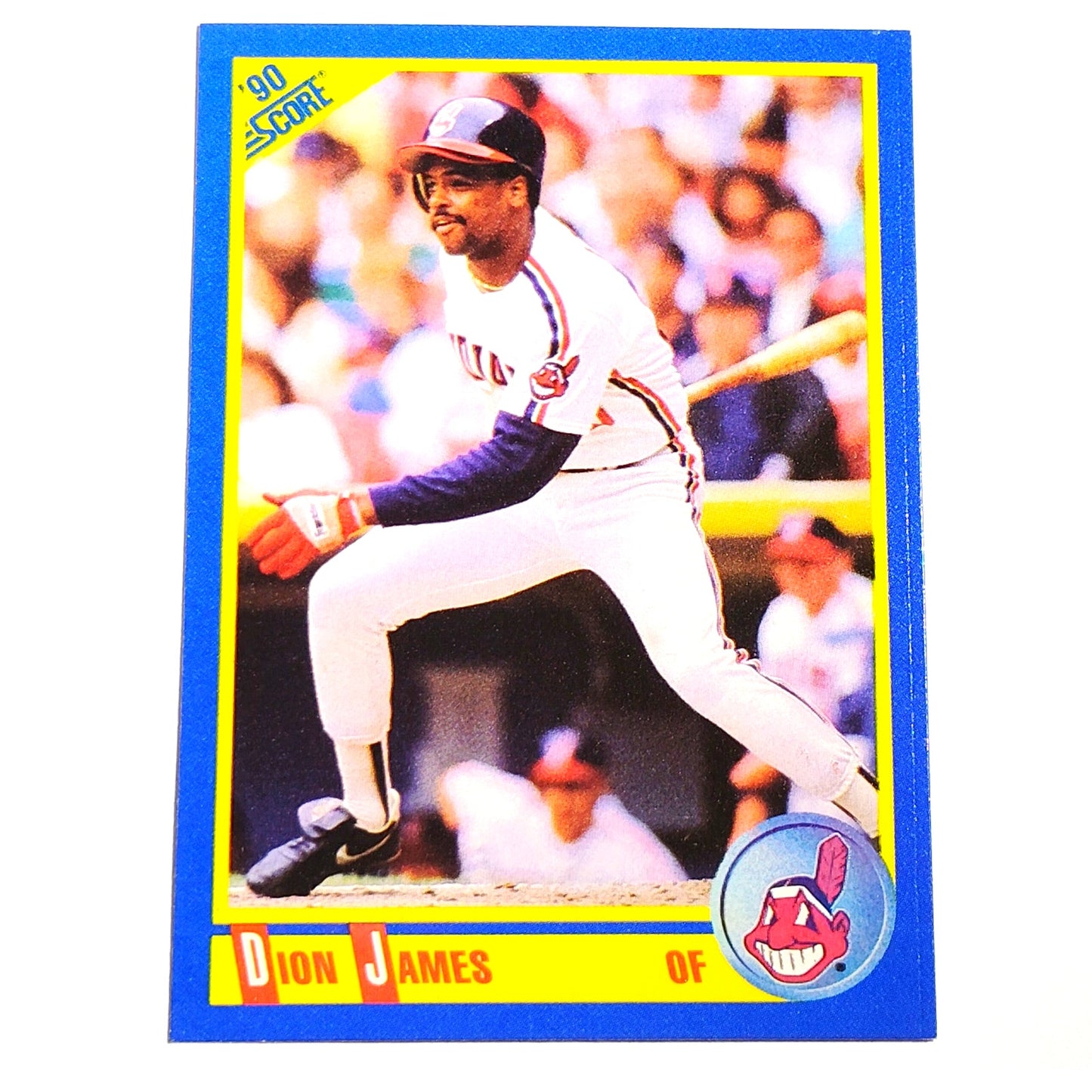 1990 Score Dion James #514 Cleveland Indians Outfielder MLB Baseball EX