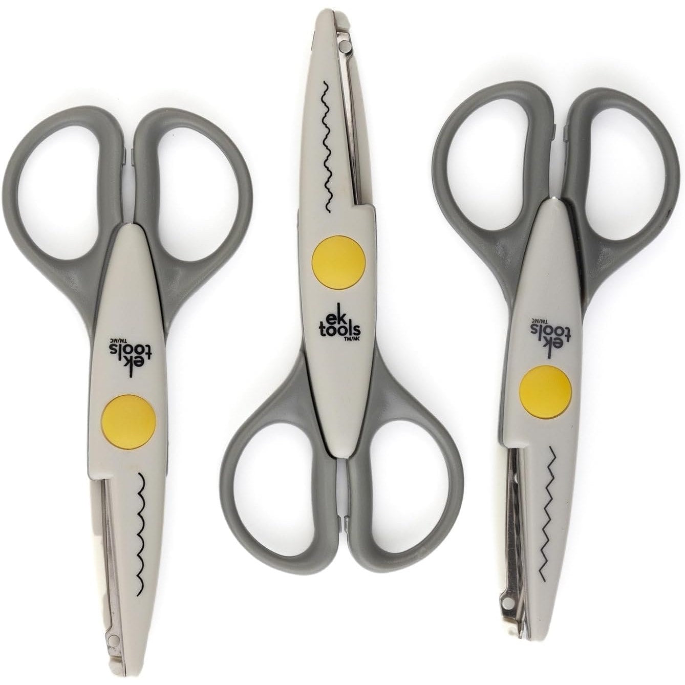 EK Tools Craft Scissors Set Border Scallop Ribbon Craft Scrapbook L/R Hand