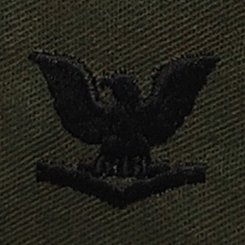 Vintage Navy Petty Officer 3rd Class E-4 Subdued Sew-On Collar Device Emblems ODG Tactical Patches