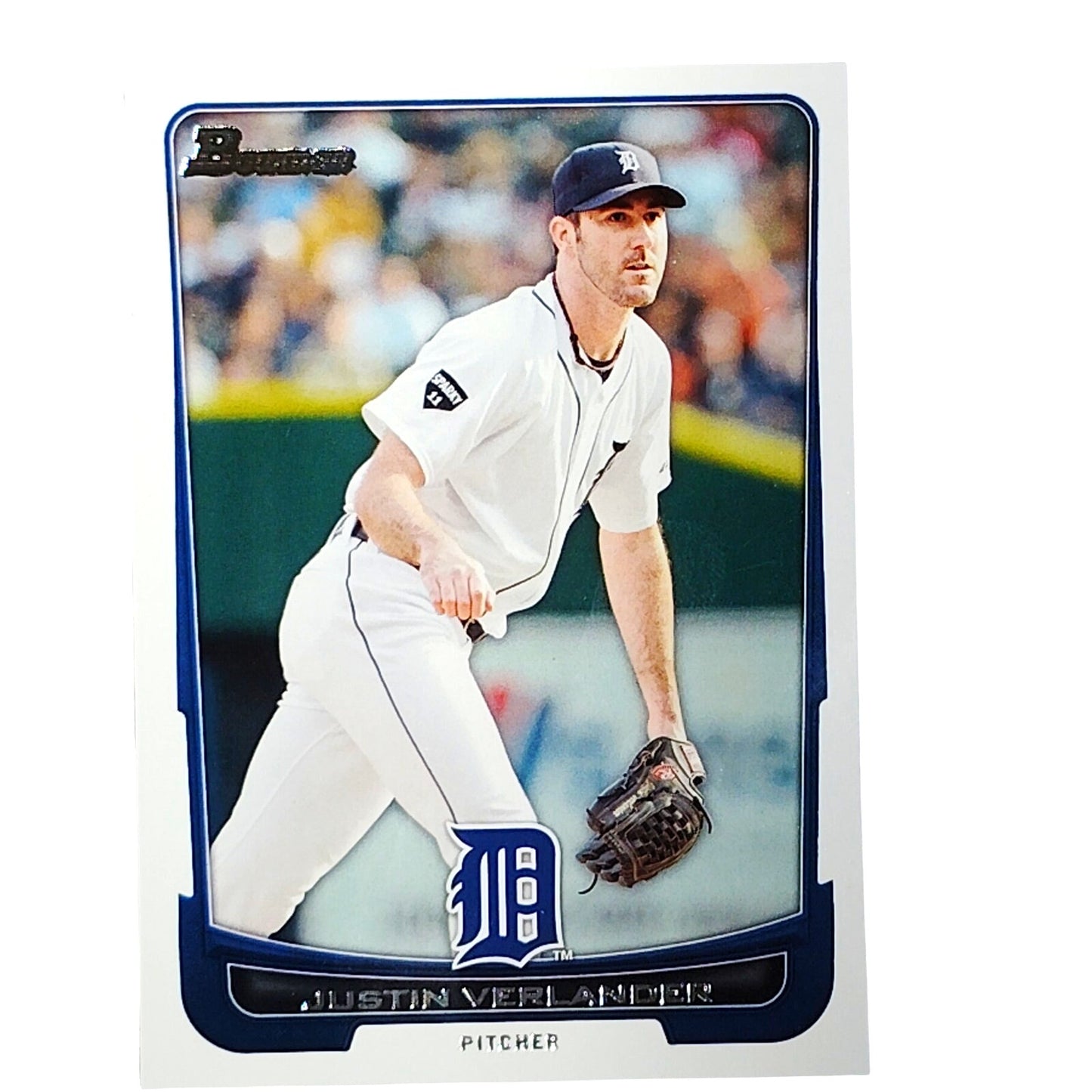 2012 Bowman #77 Justin Verlander Detroit Tigers Pitcher - VG/EX