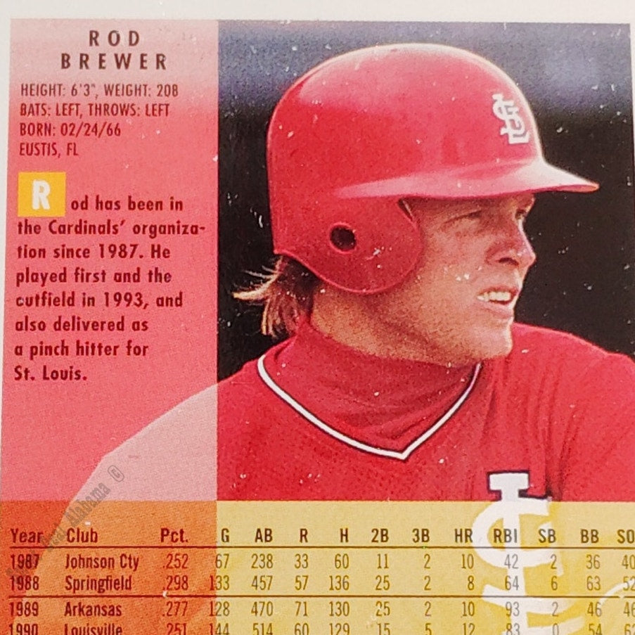 Rod Brewer, St. Louis Cardinals, #629, 1994 Fleer Baseball Collector's Card