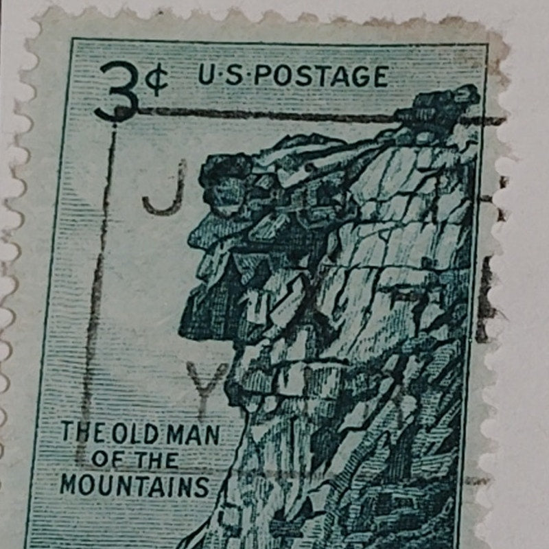 1955 3¢ Old Man of the Mountain Stamp – Scott #1068 – New Hampshire Emblem