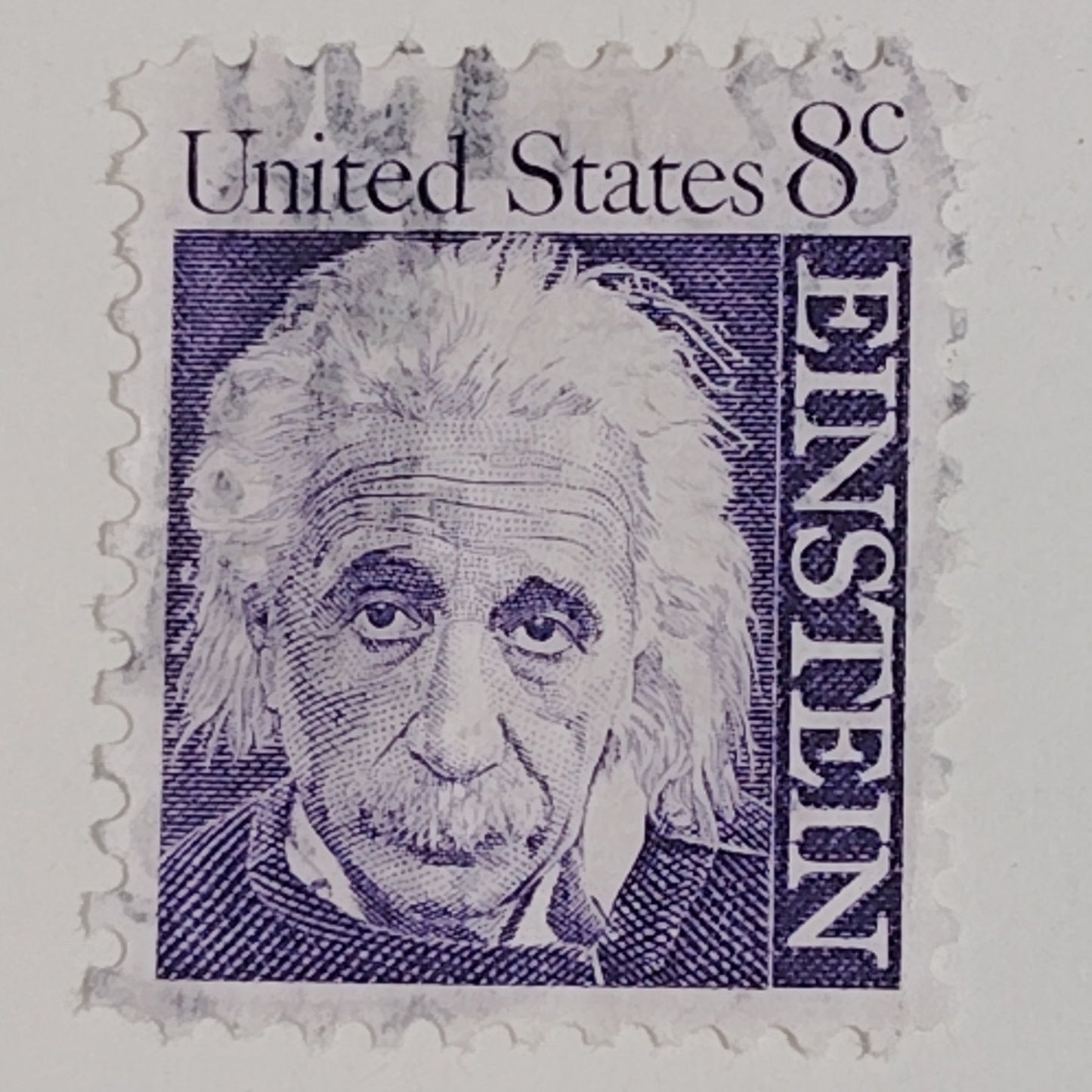 1966 8¢ Albert Einstein Stamp – Prominent Americans Series, Scott #1285, Purple