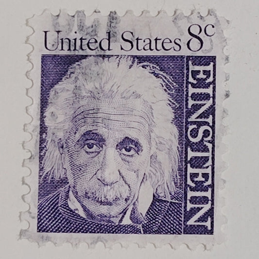 1966 8¢ Albert Einstein Stamp – Prominent Americans Series, Scott #1285, Purple