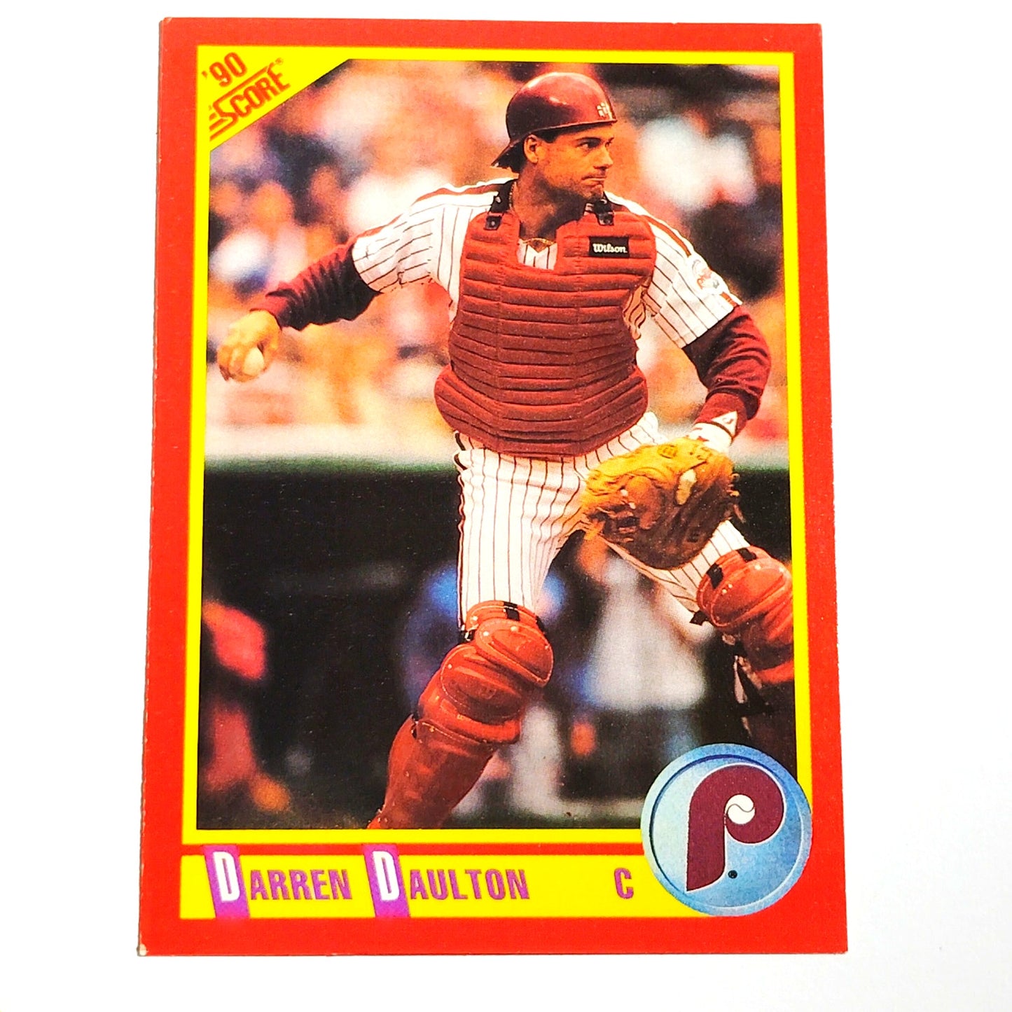 1990 Score Darren Daulton #389 Philadelphia Phillies Catcher MLB Baseball EX
