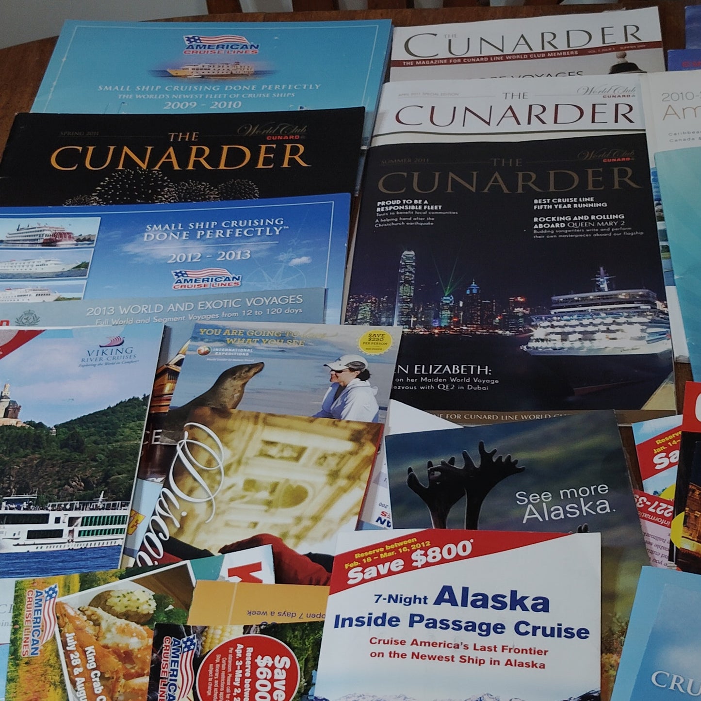Vintage International Cruise Line Ephemera Collection - Brochures & Ads - 9 Lbs