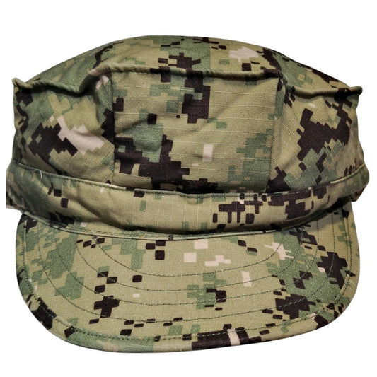 U.S. Navy NWU Type III Woodland Cap Size 7-5/8 Ripstop 50/50 Sekri Industries