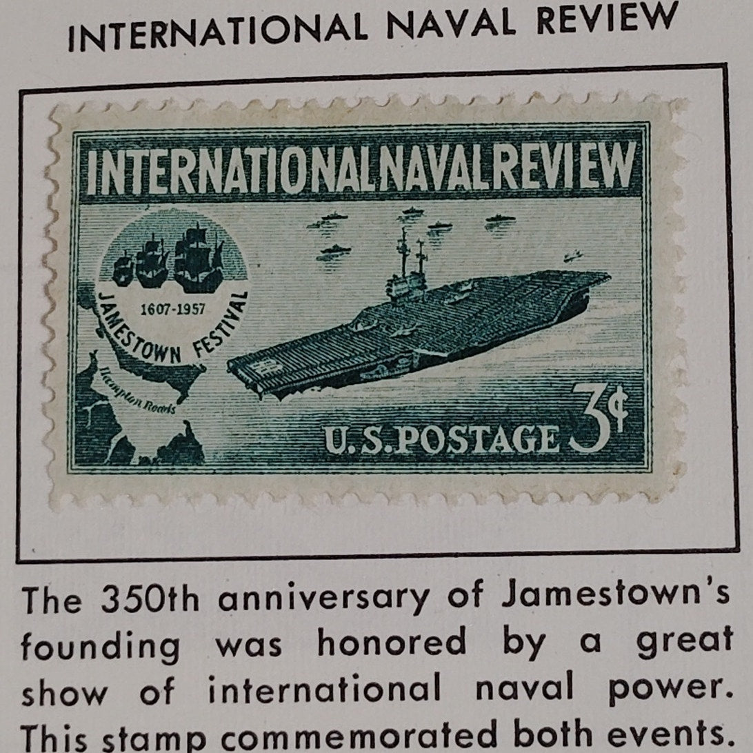 1957 Scott #1091 – 3¢ Jamestown Festival & Naval Review – Canceled