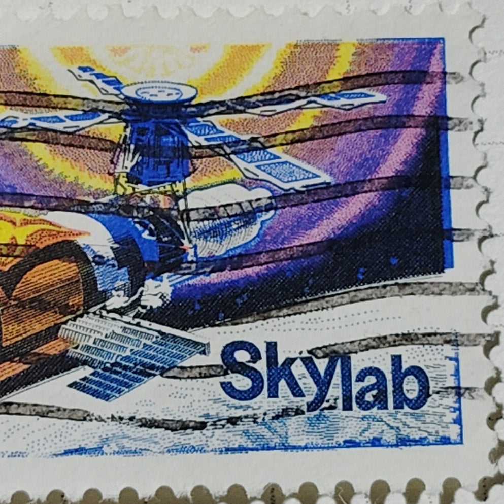 1974 US Postage Stamp Scott #1529 10c Skylab Space Station Used Canceled NASA