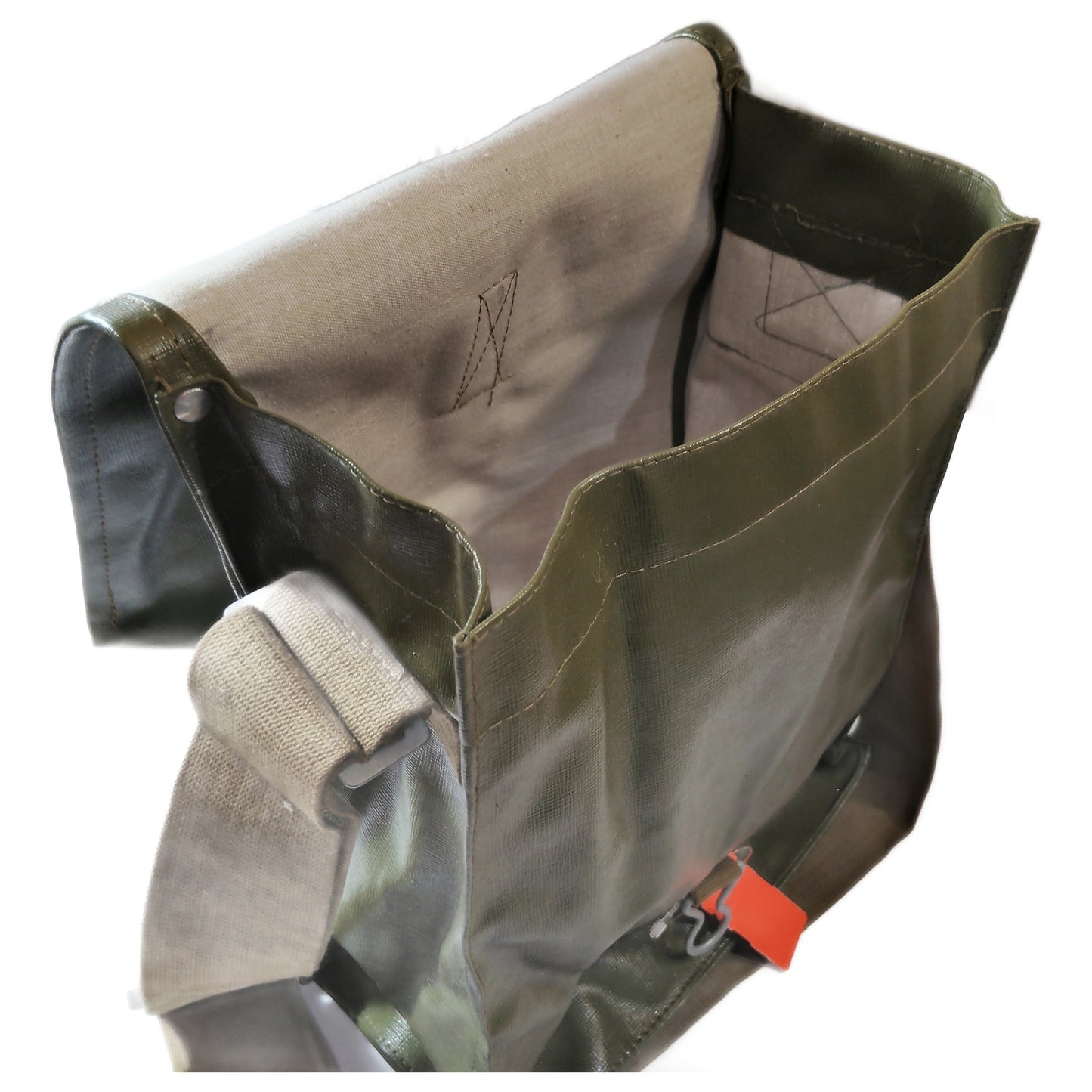 Vintage Hungarian/Romanian Military Carrier Bag – 9"x11"x4.5", Green