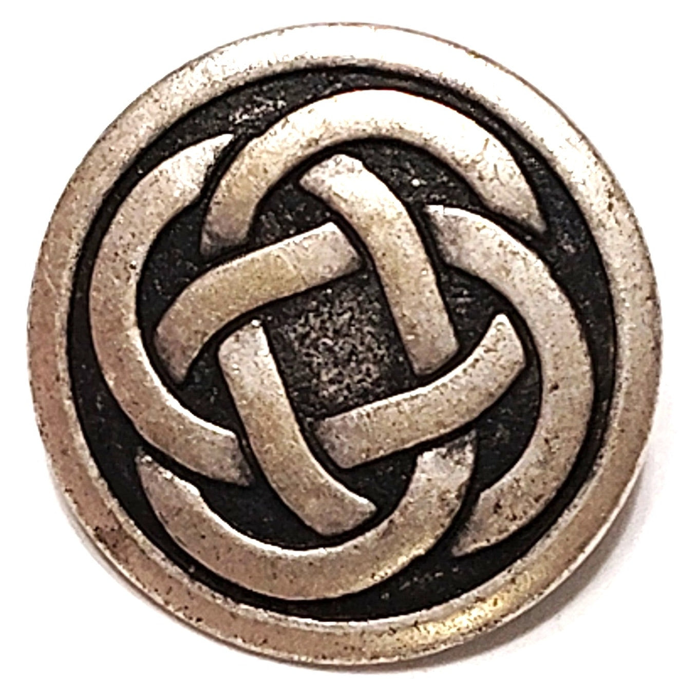 Celtic Knot Button Antique Silver‑Tone Zinc Alloy 7/8" Decorative Craft Sewing