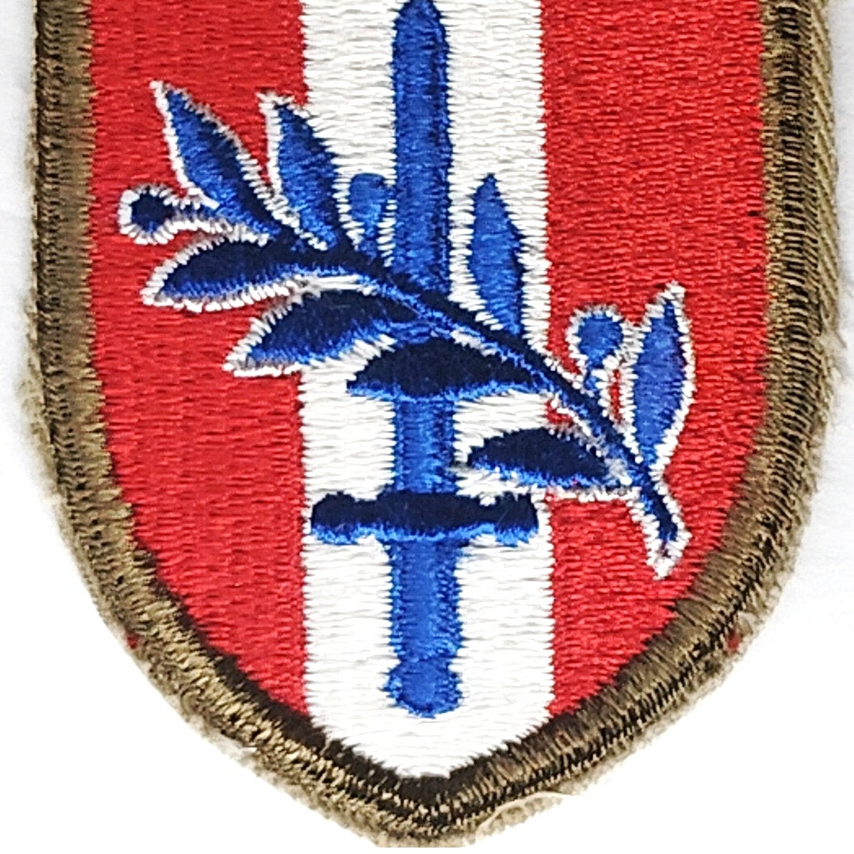 USFA Shoulder Sleeve Insignia Austria Occupation Patch Sew‑On 3" × 2‑1/4"