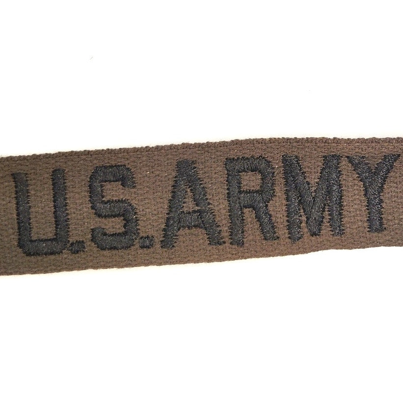 Vintage OD Green Embroidered "U.S. Army" Uniform Name Tape 7.5" x 1" Sew-On